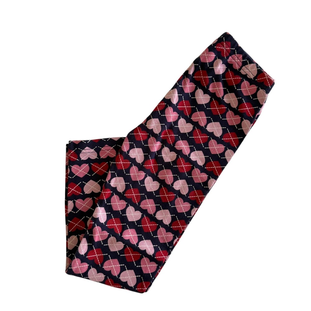 GYMBOREE Heart Navy Pink Red Girls Leggings, 6